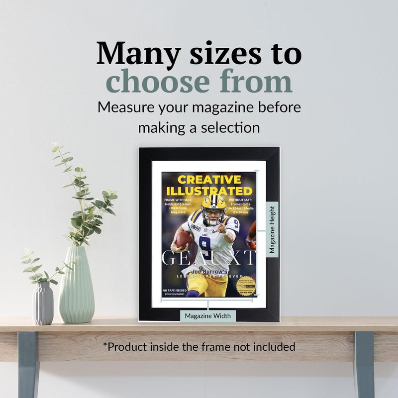 Creative Picture Frames 8" x 10.5" Sports Illustrated Magazine Display Frame, Suitable for 1994-Current Collector's Edition Sports Magazines with Wall Mount & Easel, White Mat, 1 Count - Image 2